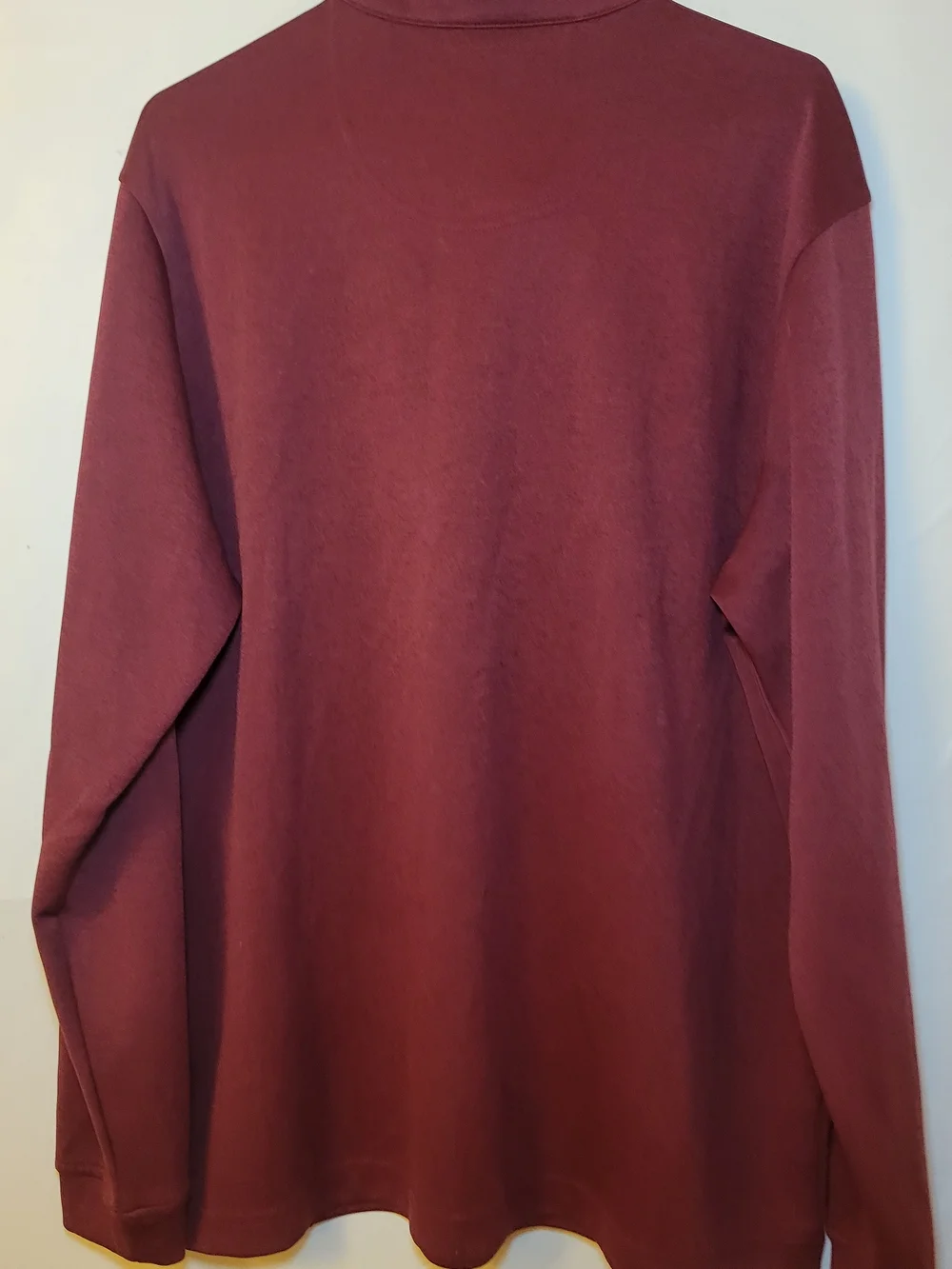 Pebble Beach Men's Zip-Up Pullover Sweater - Burgundy